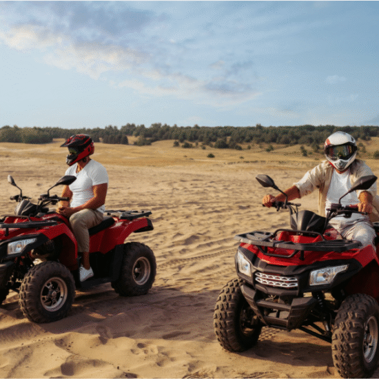 Quad bikes crossing the golden desert in Hurghada - 9 Days Easter Nile Cruise Tour – Cairo, Hurghada & Cruise