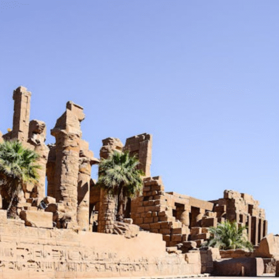 Majestic columns and hieroglyphs at Karnak Temple, Luxor - 7 Days Cairo, Luxor, Aswan & Abu Simbel – Egypt Easter Tour