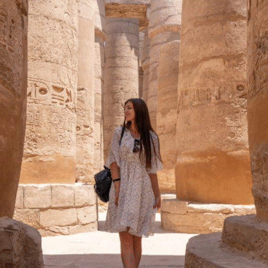 Karnak’s towering columns and open courtyards