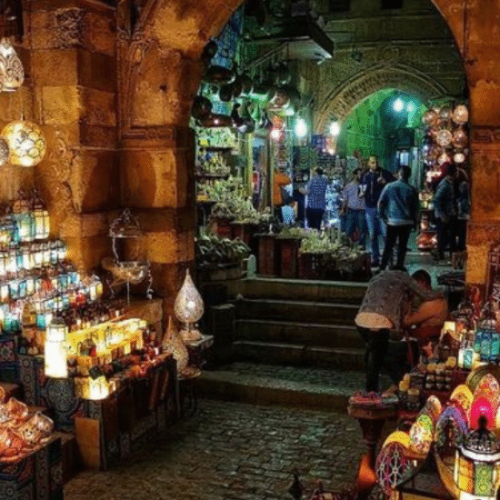 Traditional market street in Khan El Khalili - 5 Days Cairo and Alexandria Easter Holiday in Egypt