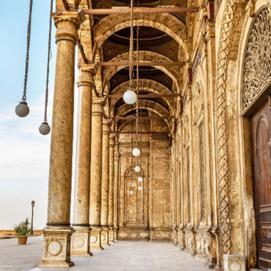Ottoman-style mosque inside the Citadel of Cairo