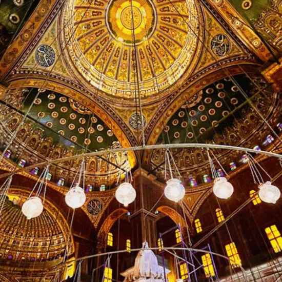 Ottoman-style mosque inside the Citadel of Cairo