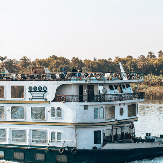 Cruise boat sailing on the Nile in Cairo
