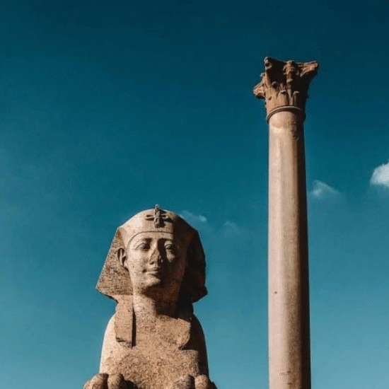 Ancient Roman column in Alexandria - 14 Days Egypt Easter Tour - Cairo, Nile Cruise & Red Sea