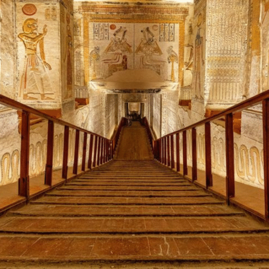 Entrance to the royal tombs at the Valley of the Kings, Luxor Egypt
