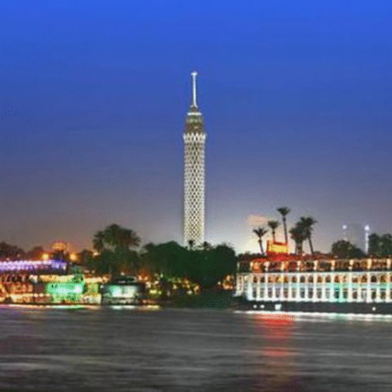 Nile Cruise Cairo Egypt luxury river cruise offering scenic views of ancient landmarks along the Nile - 8 Days Cairo, Abu Simbel, Luxor & Hurghada Christmas Holiday