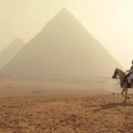 The Great Pyramids of Giza in Cairo, Egypt – iconic ancient wonder and top Egypt travel destination.