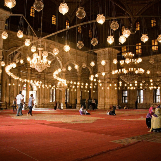 Mohamed Ali Mosque and Saladin Citadel in Cairo, Egypt historic Islamic landmarks offering panoramic city views.