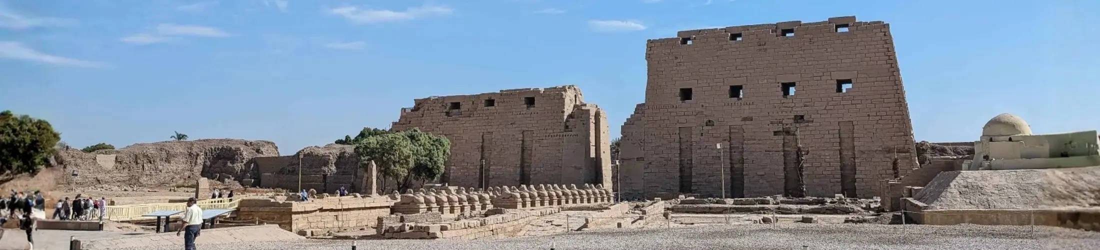 Avenue of Sphinxes at Karnak Temple in Luxor - A great vissit during our 2 Days Luxor & Aswan Trip from Makadi Bay