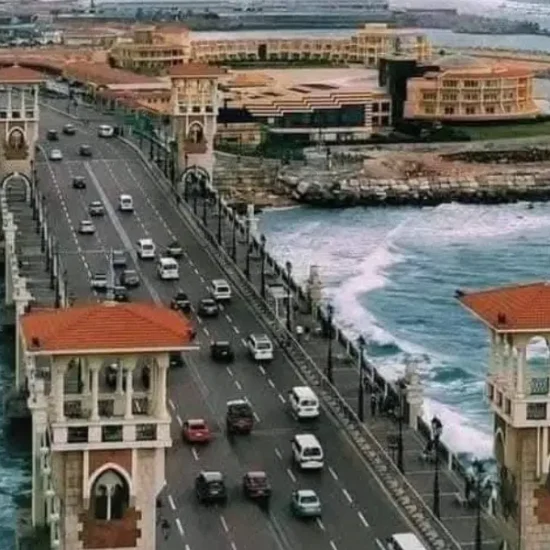 Stanley Bridge along the Mediterranean coast in Alexandria - 4 Days Cairo & Alexandria Family Holiday