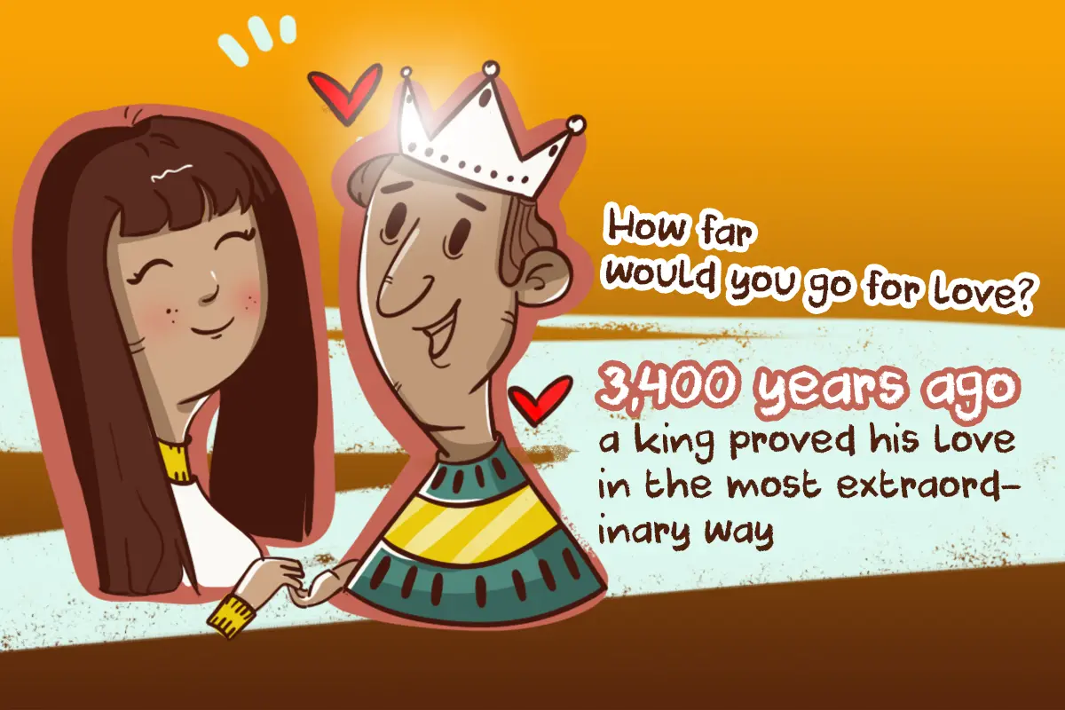 King Amenhotep III and Queen Tiye love story illustrated