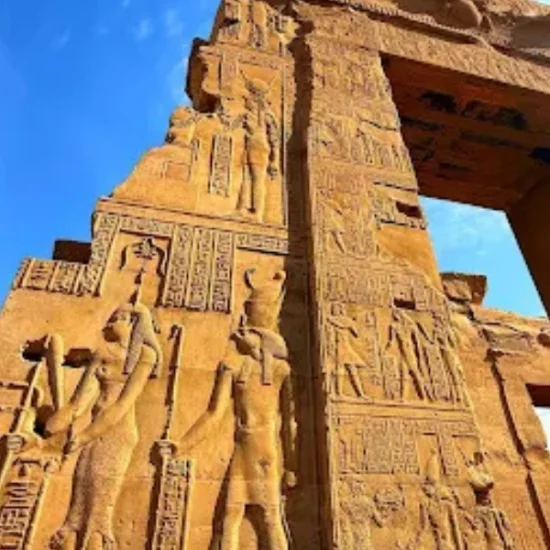 Temple of Kom Ombo wall carvings during daytime