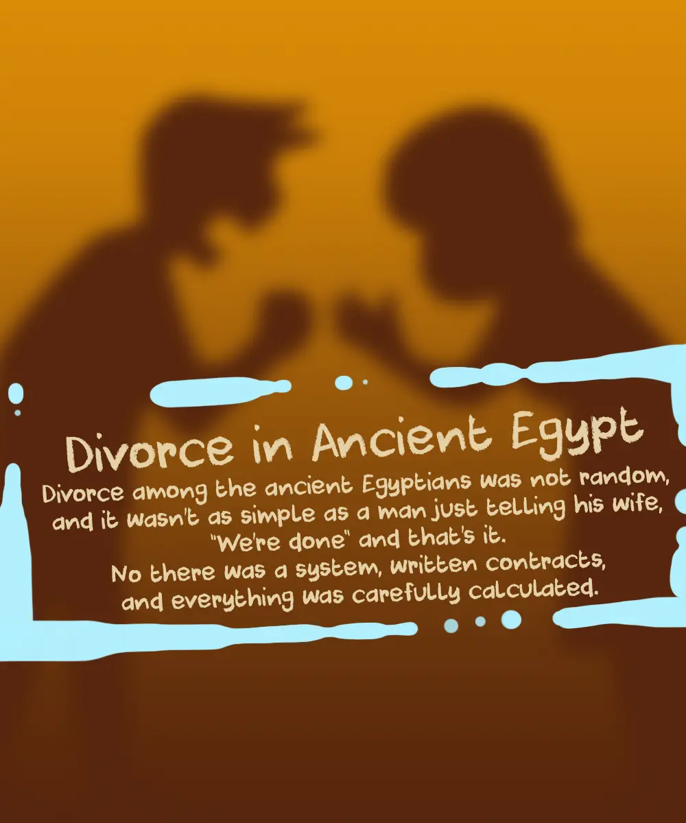 Divorce in Ancient Egypt illustrated through ancient art and hieroglyphs
