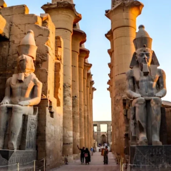 Entrance of Luxor Temple during the daytime