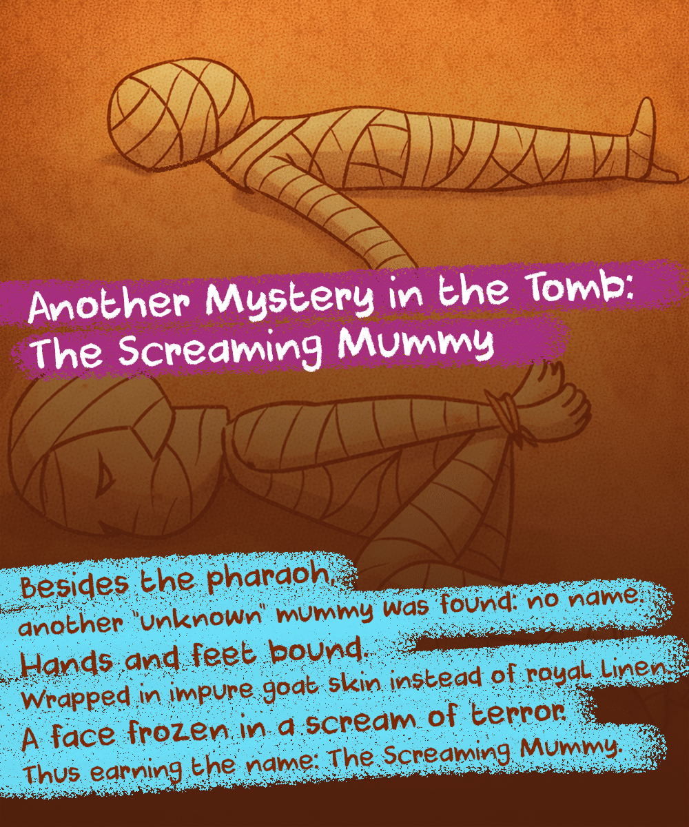 The Screaming Mummy found beside Ramesses III, bound and wrapped in goat skin.