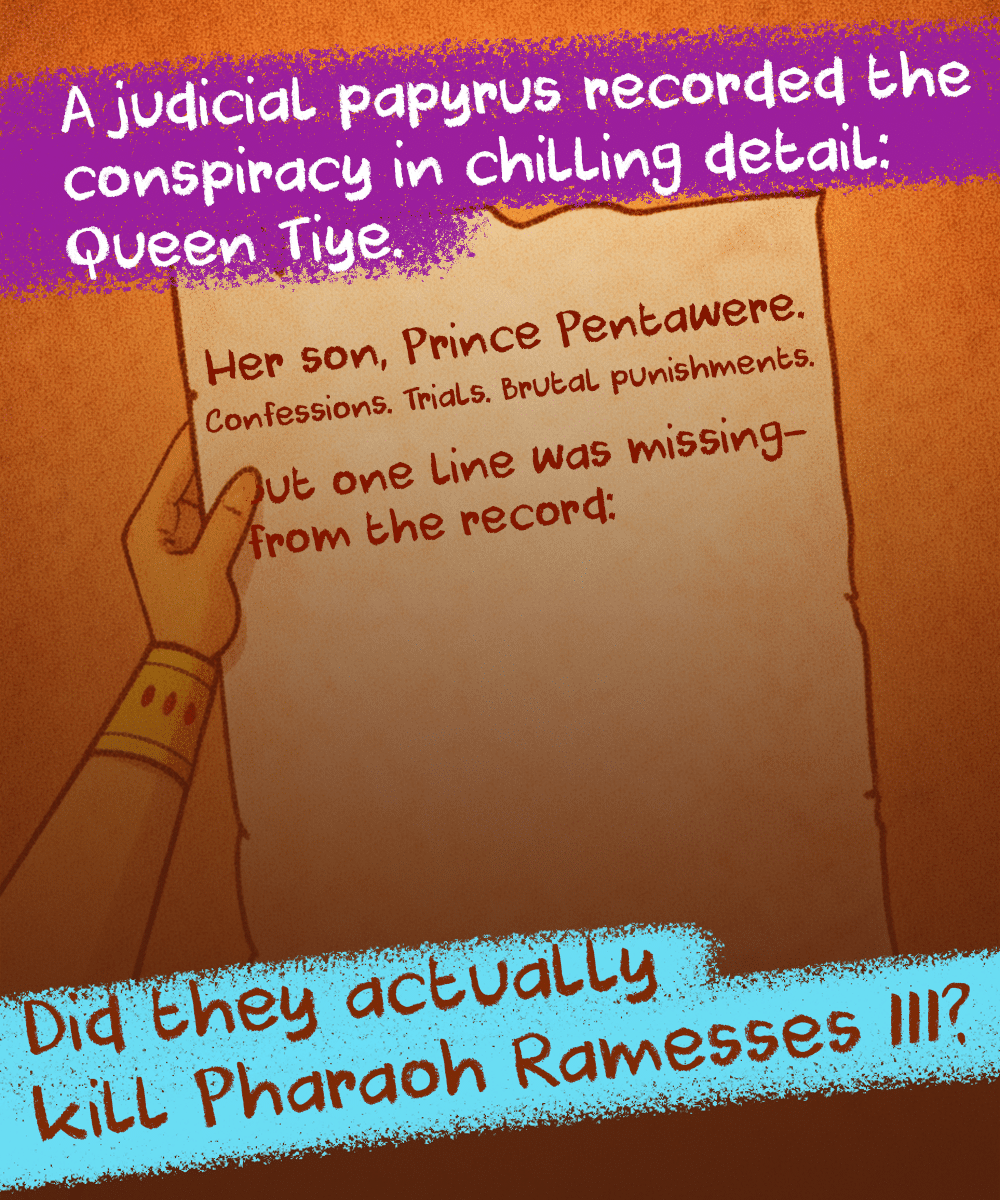 An ancient Egyptian judicial papyrus recording the conspiracy against Ramesses III.