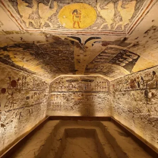 Interior view of a tomb in the Valley of the Kings